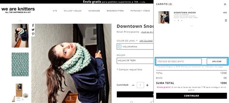código de descuento we are knitters